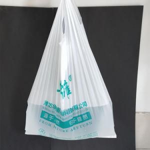 Compostable Carrier Bag, Degradable Shopping Bag, T-Shirt Handle Bag, Ecofriendly Bag Hot Sale Custom Printing Bag