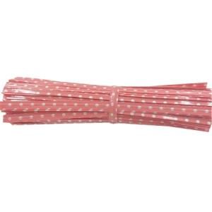 Red Paper Twist Cable Ties for Party Bag Wrapping 1000PCS