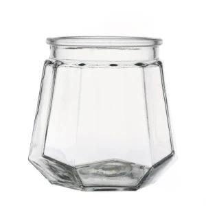 High Quality Kitchen Container Various Capacity Glass Storage Jar Octagonal Glassware