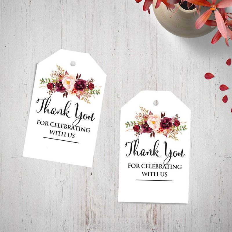 Custom Design Printable Marking Kraft Paper Gift Tags (PT12060C-1)