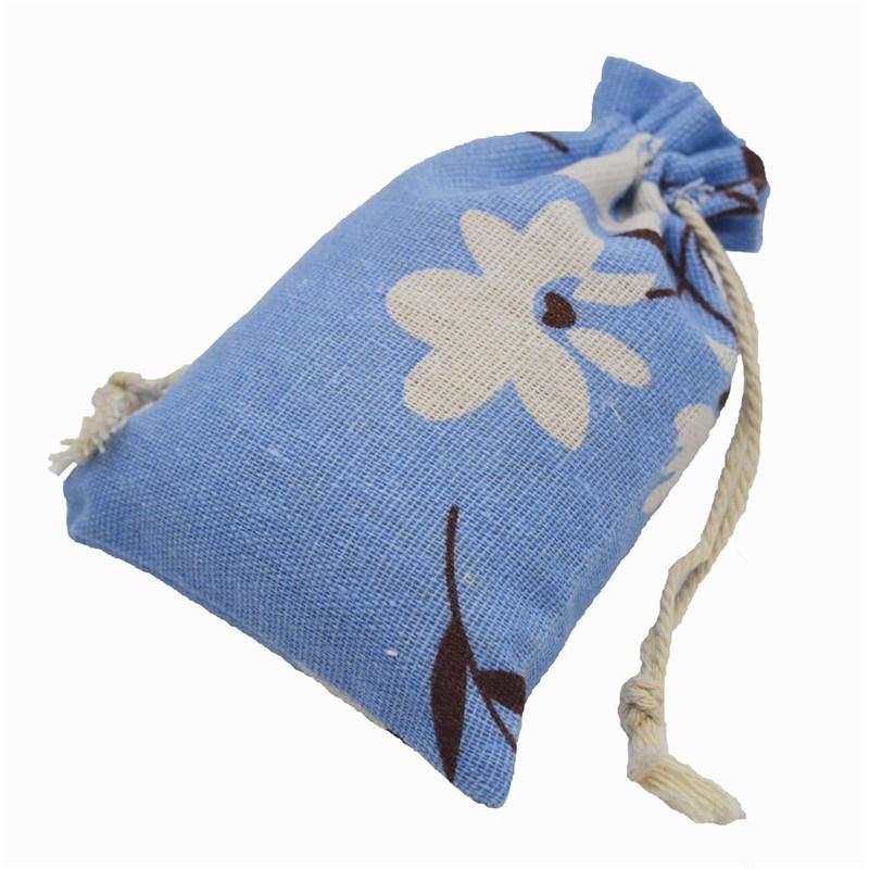 Hot Sale Cheap Price Drawstring Burlap Gift Bags Flower Patterns Jute Bags for Jewelry Party Gift Packaging