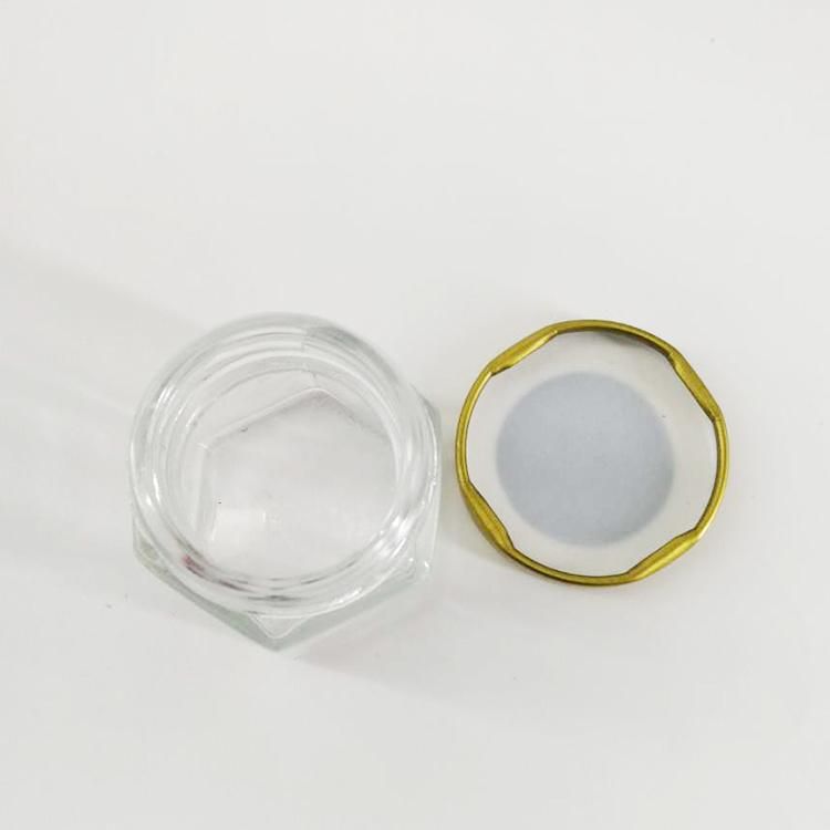 Hexagon Jars/Glass Jars with Gold Lids, Small Mason Jars for Wedding, Party Favors, Shower Favors, Baby Foods, Honey, Canning, Spices, Herbs