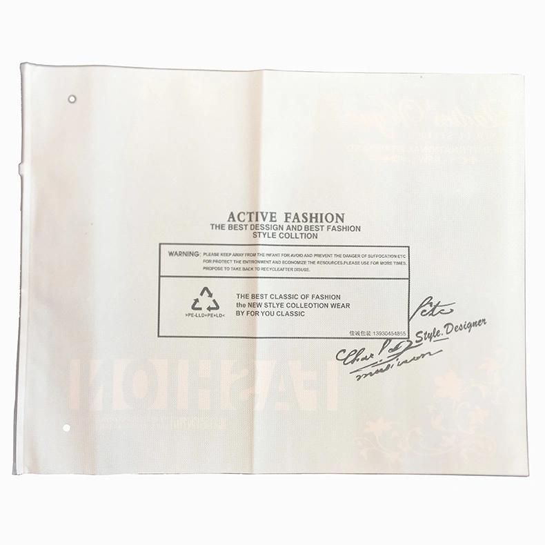 Poly Bag PE CPE Plastic Packaging Bags with Zipper for Clothing