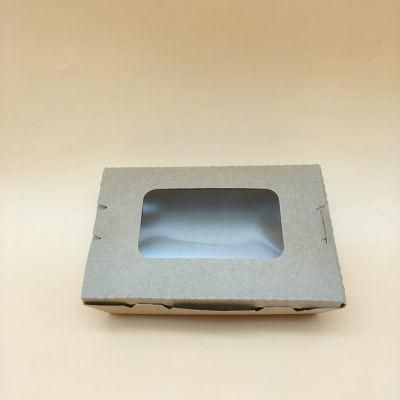 Compostable Kraft Paper Square Box with Clear Window