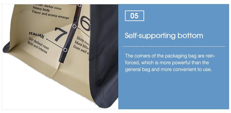 Hot Selling Products Small Freeze Dried Coffee Bean Packaging Pouch with Back Seal and Tin Tie