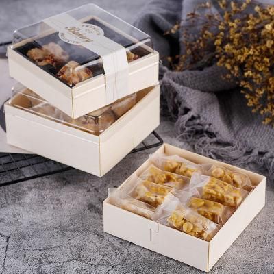 Factory Customized Hot Sale Sishu Sala Package Wood Box with Pet Tray Food Take Away Package