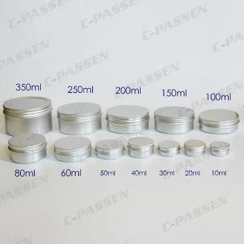 Pure Empty Aluminum Jar Cosmetic Packaging 80ml