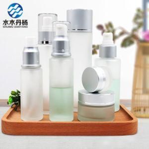 100ml Frosted Lotion Glass Bottle Pump Sprayer Cosmetic Serum Bottle