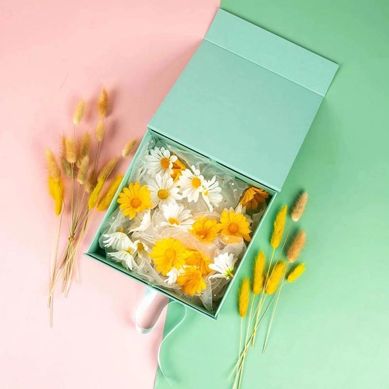 Custom Cardboard Foldable Gift Boxes Paper Collapsible Cloth Storage Bins Cubes Boxes