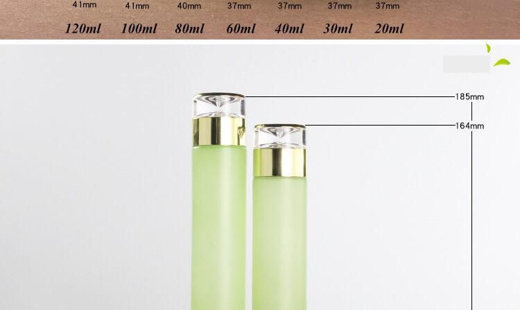 Great Green Color Cosmetic Set Bottle with Gold Caps