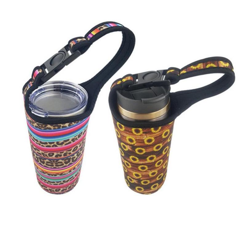 X-028yneoprene Cup Sleeve Cover with Shoulder Strap Handle