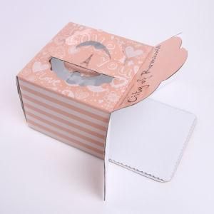 Paper Food Box Fancy Paper Cake Box with Clear PVC Window