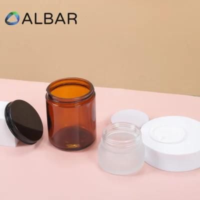 Screw Cap Skin Care Glass Jars in Slope Shoulder and Flat Shoulder with Customized Colors
