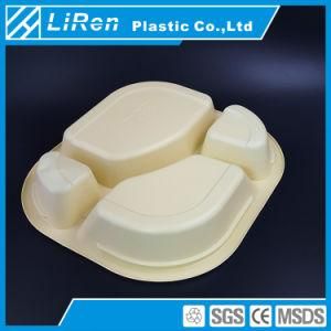 Disposable Biodegradable BPA Free PP Plastic Divided Fast Food Tray