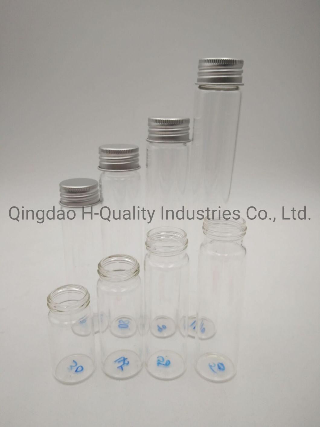 High Borosilicate Glass Tube-Type Bottle/Dried Fruit Bottle/Ready-to-Eat Food Bottle/Gift Advertising Bottle with Aluminum Caps