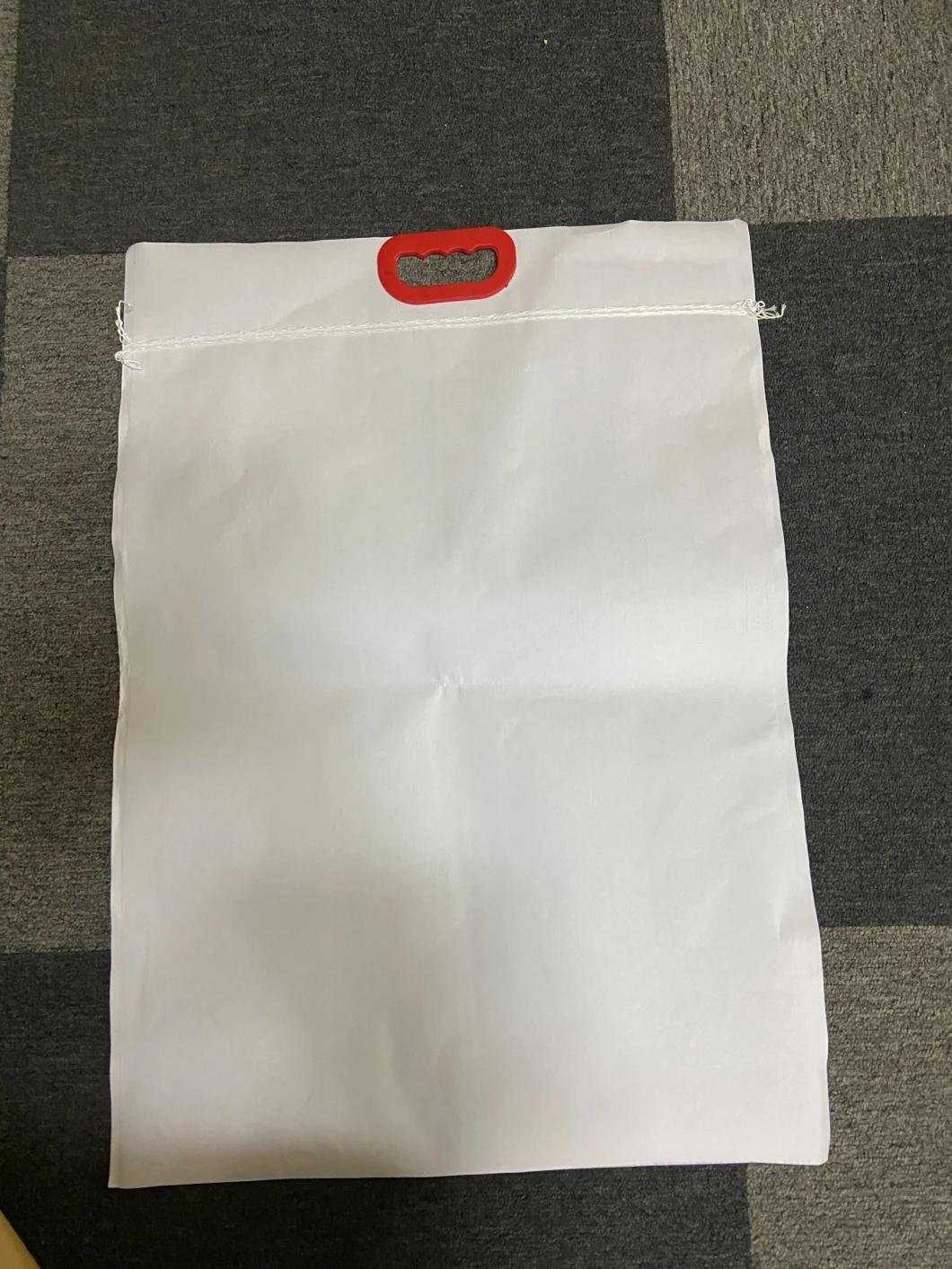 Portable PP Woven Laminating Paper Bag with Handle for Flour Packaging