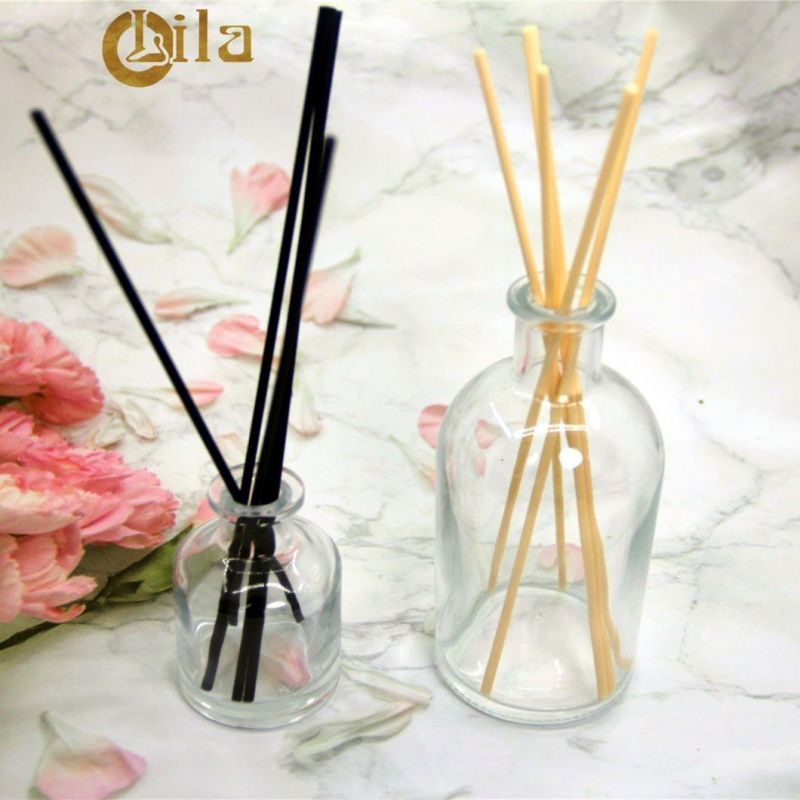 Low Price 50ml 200ml Boston Round Aromatherapy Bottles Diffuser Glass Bottle with Reed