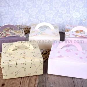 Good Quality Handmade Paper Boxes with Handle for Cake/Snack