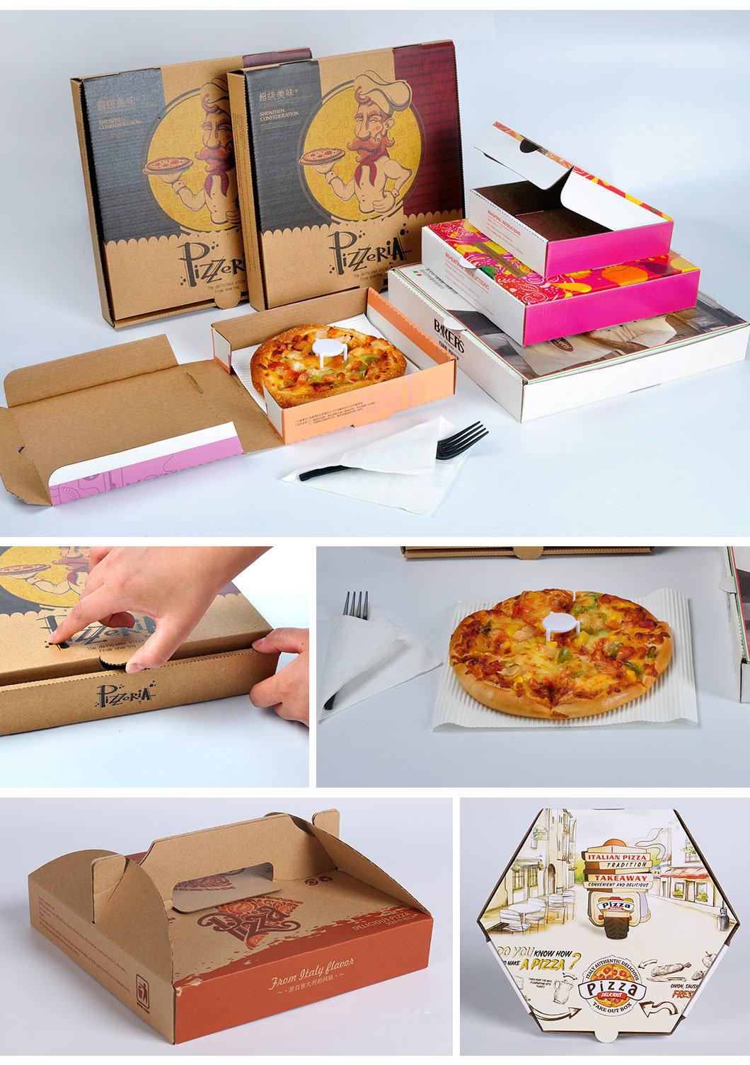Eco-Friendly Biodegradable Customized 3-Layers Corrugated Pizza Box