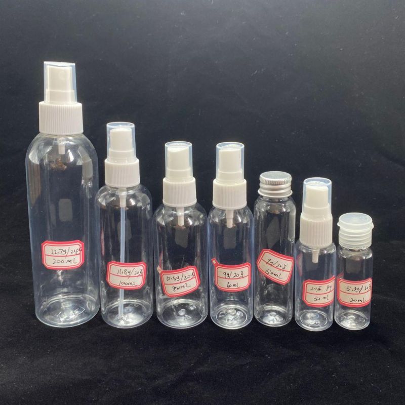 Empty Transparent 1 Oz 50ml 100ml 150ml Plastic Spray Bottles