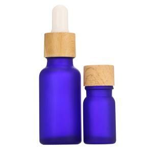 Cosmetic Glass Dropper Bottles Packaging blue Essential Oil Personal Care 30ml 50ml 100ml 120ml
