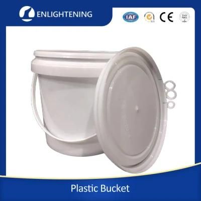 Hot Sale Food Grade 1 Gallon Plastic Round Pails with Handles and Lids