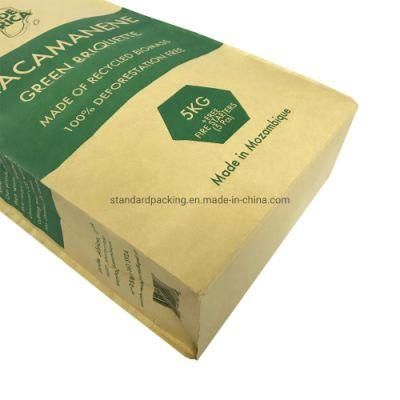 5kg Barbecue Bamboo Charcoal Kraft Paper Laminated PP Bag BBQ