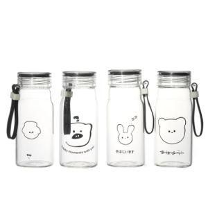 Safe and Compact Reusable Empty Clear Round Environmental Friendly Glass Beverage Bottle 350ml