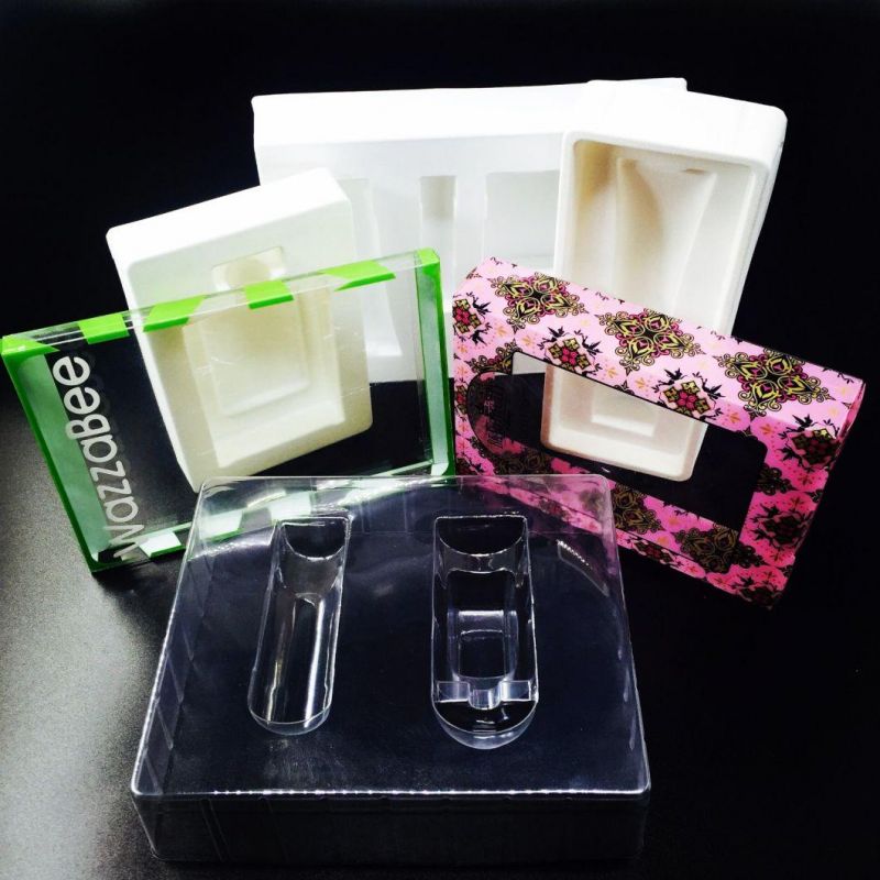 Custom PS Flocking Plastic Vacuum Formed Blister Disposable Cosmetic Tray