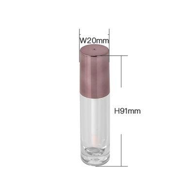 Hot Sale New Arrival 2.8ml Clear Lip Gloss Tube Brown Top Lip Gloss Packaging Custom Packaging Brown Top Lip Gloss Tubes with Wands