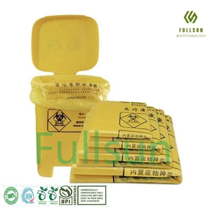 100% Biodegradable Hospital Biohazard Compostable Medical Waste Disposal Garbage Bag