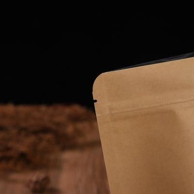 Brown / White Kraft Paper Stand up Pouch in Stock