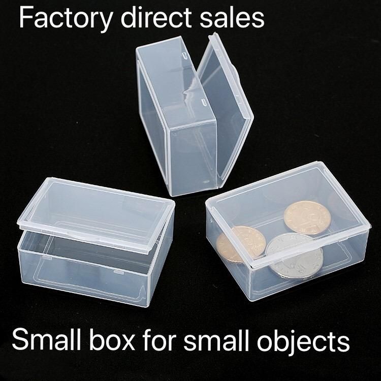 Wholesale Custom Packaging PP Transparent Hard Small Plastic Storage Box with Hinged Lid for Packing