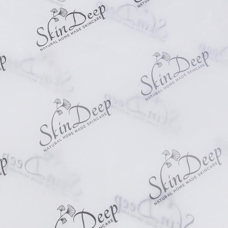 17GSM 20*30inches, White Black Logo Wrapping Tissue Paper