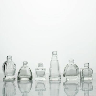 Brush Cap Wholesale Customize Shape Matte Clear Empty Cosmetic Nail Polish Glass Bottle
