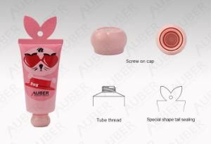 D35mm Pink Tubes for Cosmetics Rabbit Shape Tail Sealing Cosmetic Packaging Containers