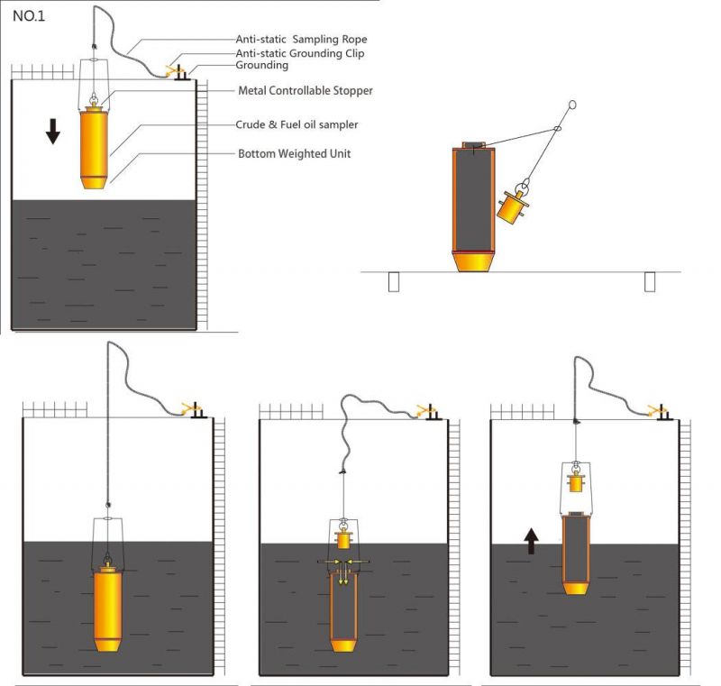 Good High Viscosity Crude and Heavy Oil Weighted Sampling Cans