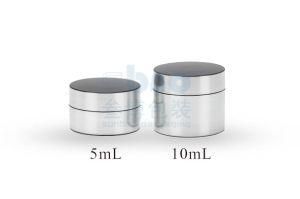 Mini Size 5/10g Plastic PETG Cosmetic Jar Electroplating Silver Cream Jar.