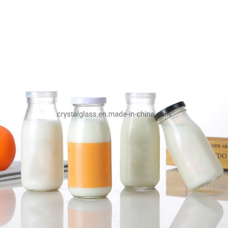 300ml 500ml French Square Glass Bottle Milk Beverage Bottle