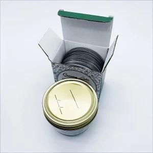 Custom 200ml 210ml 220ml 300 Ml Wide Mouth Glass Mason Jar with Spilt Canning Lids for Food Beverage Storage