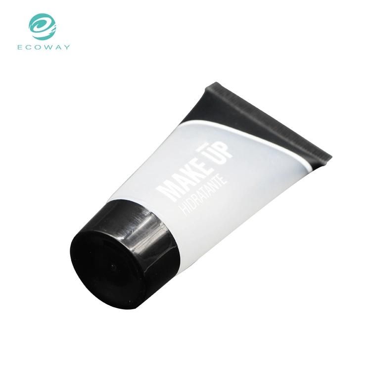 Popular Wholesale Free Custom Black Screw Cap Transparent Inner Plug Tube Body Transparent Custom Offset Screen Printing Process Cosmetic Tube