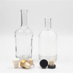 200ml 375ml Round Glass Bottle, Brandy Bottle, Vodka Bottle, Wine Bottle, Whisky Bottle