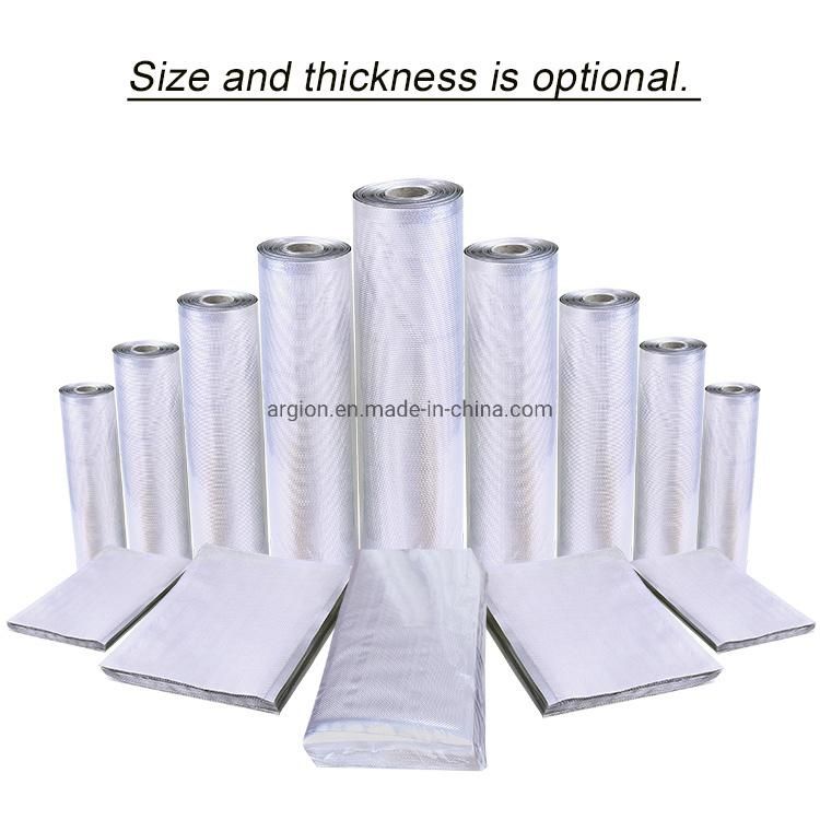 FDA Approved Aluminum-Clear Embossed Vacuum Packaging Bag Roll for Meat Vegetable