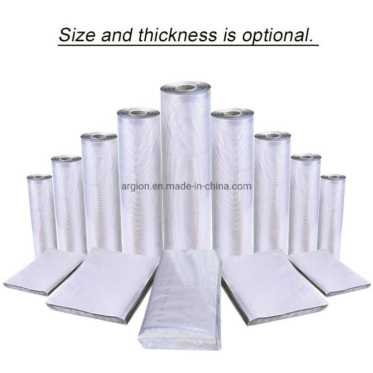 FDA Approved Aluminum-Clear Embossed Vacuum Packaging Bag Roll for Meat Vegetable
