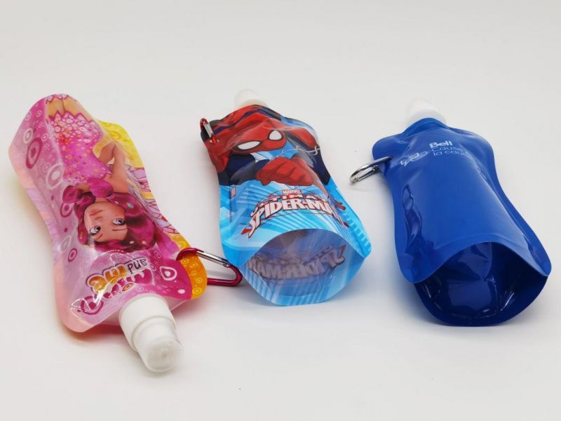 Custom Printed High Quality Doypack Plastic Folding Reusable Water Spout Pouch