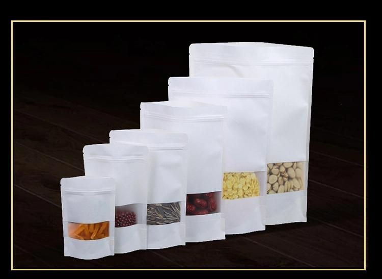 Best Price Kraft Paper Nut/Tea Pouch with Clear Front