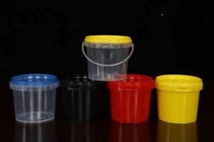 1200ml Storage Bucket Clear Plastic Foam Ball Storage Container Plastic Packaging Pail with Lids