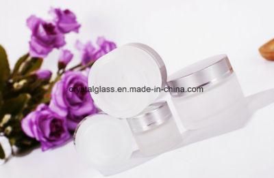 OEM Frosted Glass Cosmetic Bottle Cream Jar