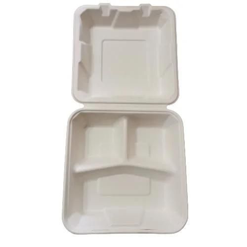 9 Inch X 9 Inch Food Packaging Box 3 Compartment