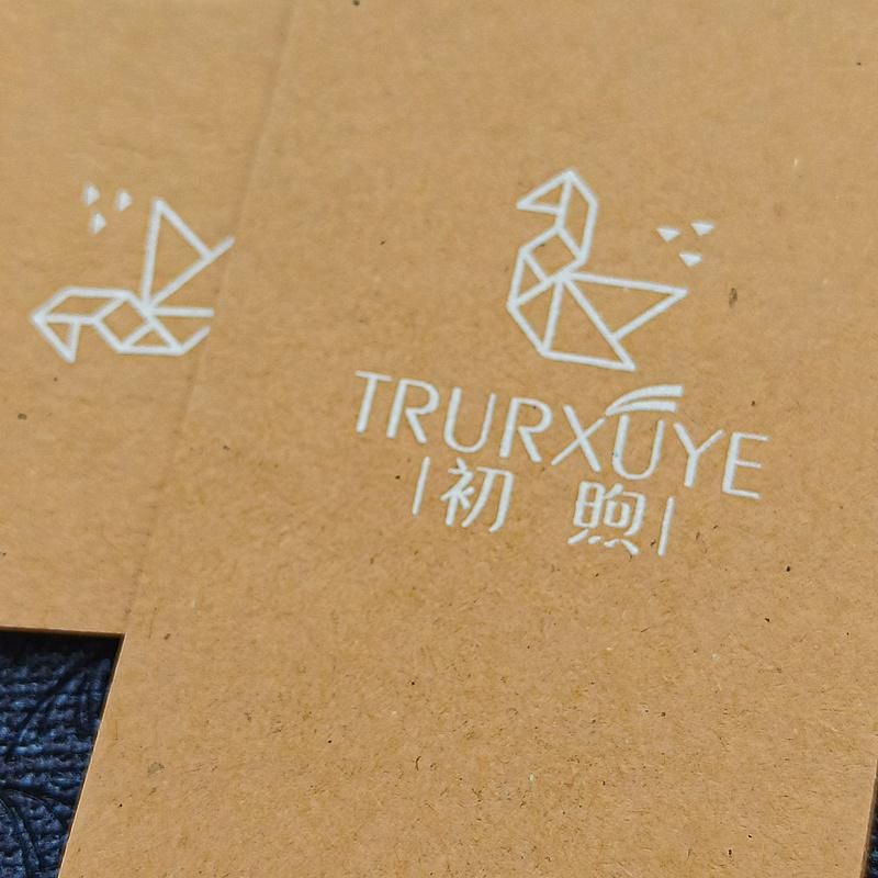 China Fashion Design Custom Printed Brown Craft Paper Clothing Hang Tag